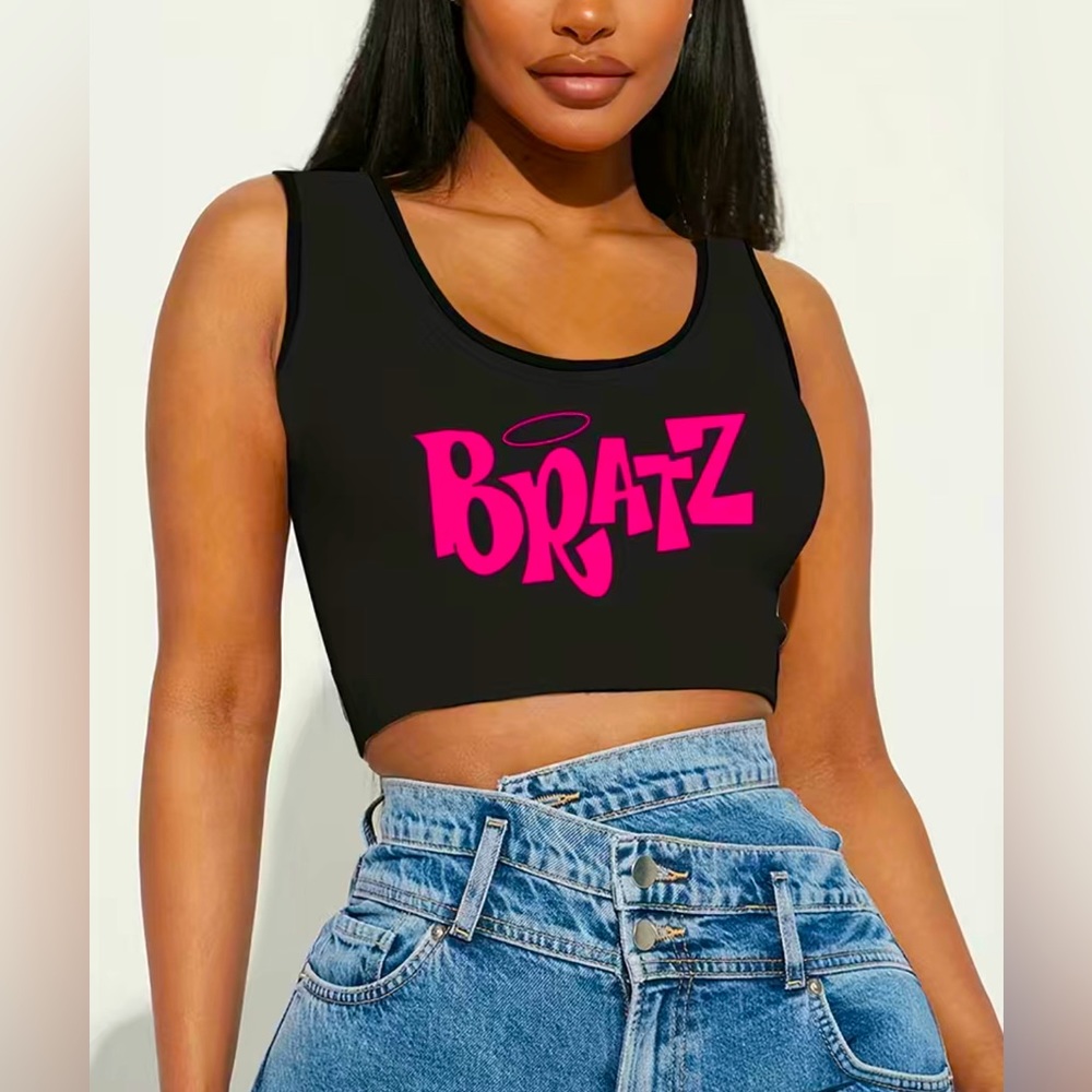 Y2K sleeveless Bratz crop top